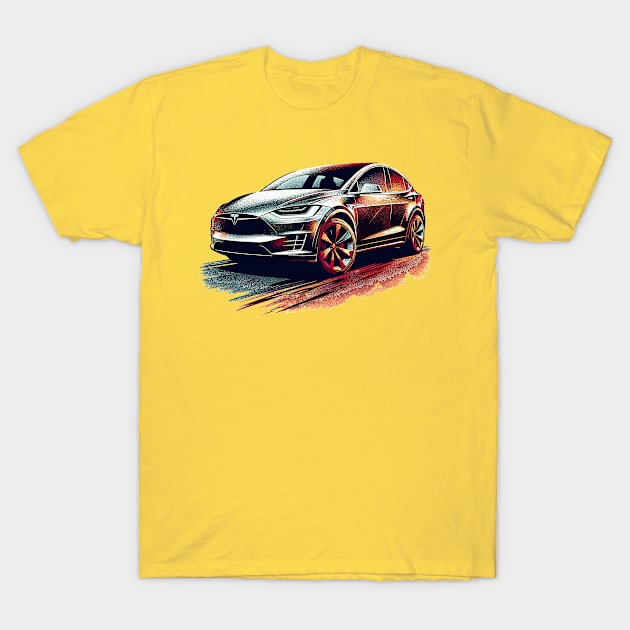 Tesla Model X T-Shirt by Vehicles-Art